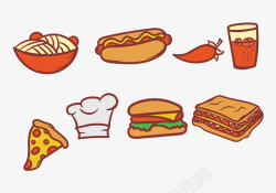 卡通手绘美食素材