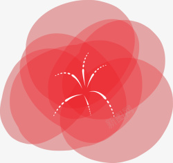 红色花朵图矢量图素材