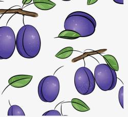 紫色蓝莓背景素材