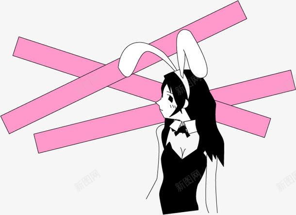 兔女郎png免抠素材_88icon https://88icon.com 兔子装 粉色 高清