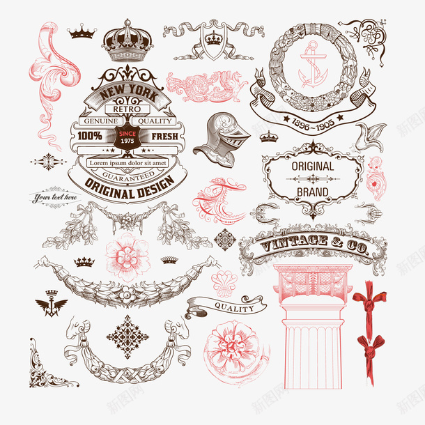 复古欧式花纹矢量图eps免抠素材_88icon https://88icon.com 卡通 图案 复古 小清新 彩色 欧式 简约 花纹 装饰 矢量图