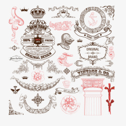 复古欧式花纹矢量图素材