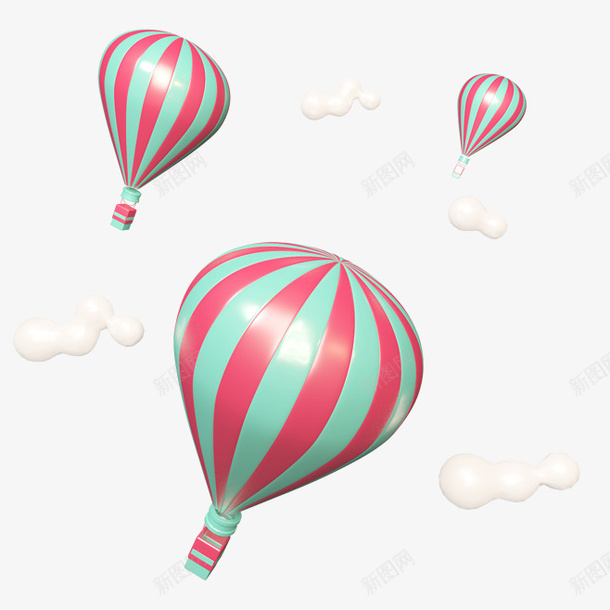 立体热气球漂浮装饰物png免抠素材_88icon https://88icon.com c4d 漂浮 热气球 空气球 立体 装饰 视觉效果图