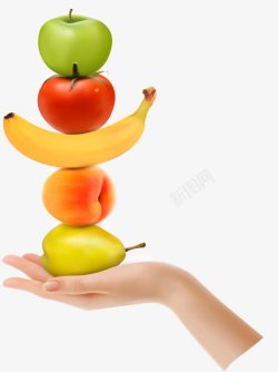 单手托举水果的手臂素材