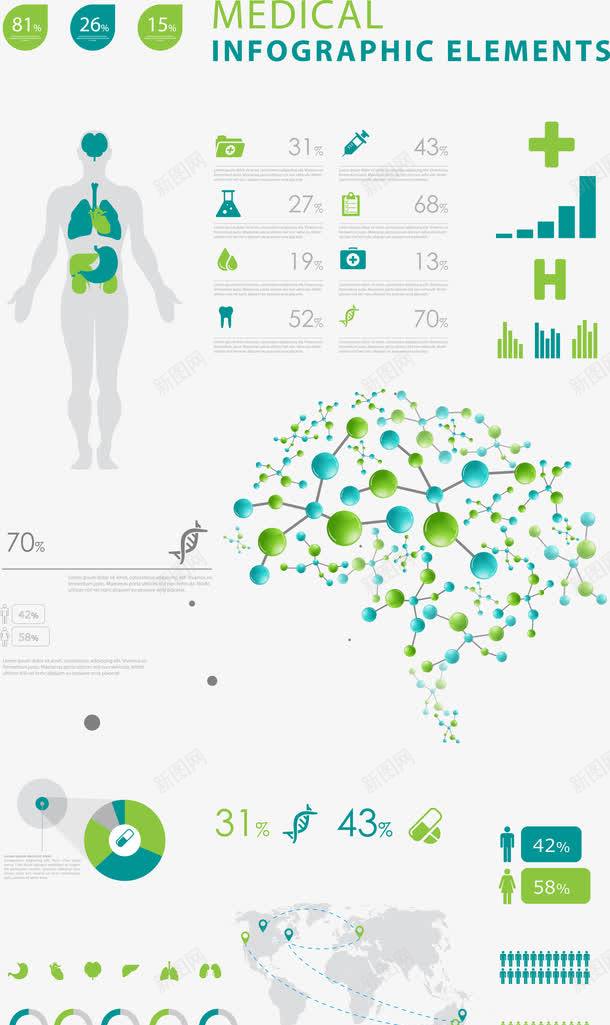 蓝绿色医疗信息数据分析图png免抠素材_88icon https://88icon.com 医疗信息 数据分析 漂浮