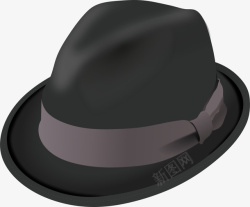 黑色的卡通男士帽子素材