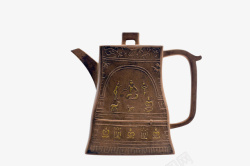 古朴质感金属精美茶具素材
