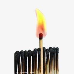 燃烧灰烬燃烧的火柴高清图片
