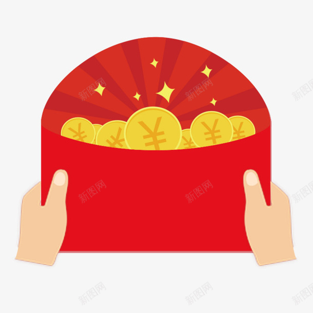 装满金币的红包png免抠素材_88icon https://88icon.com png 电商 红包 装满金币