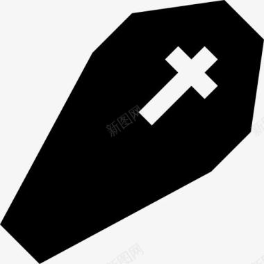 葬礼棺材横图标图标