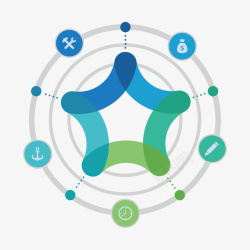 圆形商务分析矢量图素材