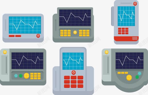 测量仪器矢量图eps免抠素材_88icon https://88icon.com 心电图 心跳 游戏机 示波器 矢量图