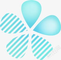 手绘蓝色线条小花png免抠素材_88icon https://88icon.com 线条 蓝色