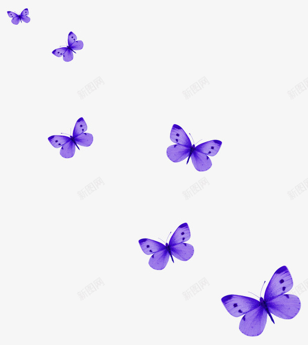 紫色蝴蝶漂浮png免抠素材_88icon https://88icon.com 免抠PNG 手绘 漂浮素材 紫色 蝴蝶