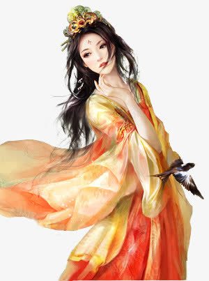 黄衣女子片png免抠素材_88icon https://88icon.com 图片 女子 素材