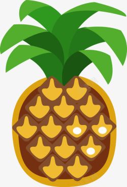 扁平化水果菠萝矢量图素材