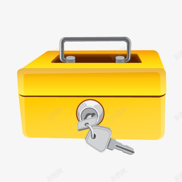 带钥匙的工具箱png免抠素材_88icon https://88icon.com 工具箱 锁保险箱 锁工具箱