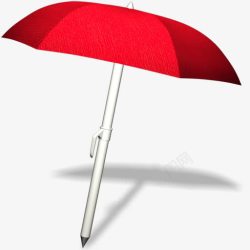 大红色遮阳伞素材