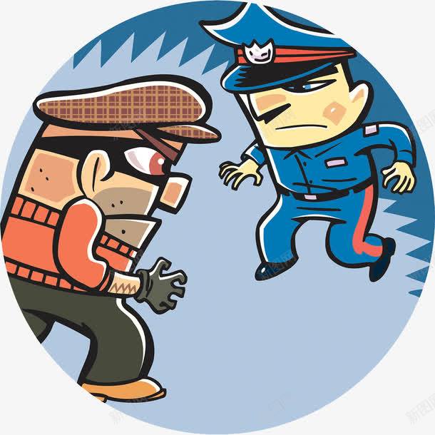 小偷警察博弈插画psd免抠素材_88icon https://88icon.com 小偷 插画 犯人 犯罪 眼罩 警察