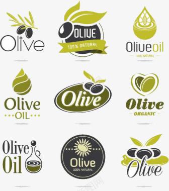 橄榄油滴橄榄油标志图标图标