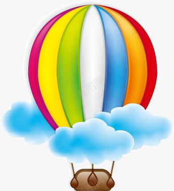 漂浮的元宝彩色热气球图标图标
