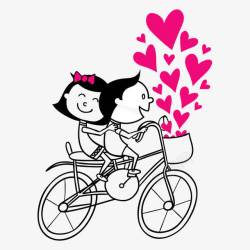 自行车上的爱情素材
