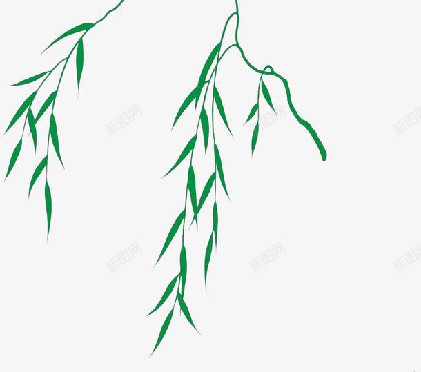 风吹柳叶png免抠素材_88icon https://88icon.com 卡通 叶子 柳叶 绿叶 风吹 风吹叶子
