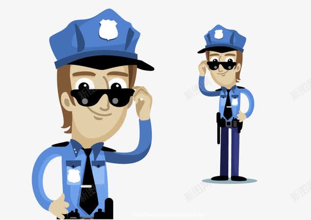 元素卡通警察png免抠素材_88icon https://88icon.com 人物图 卡通警察 可爱的警察同志 矢量元素 警察 警察矢量图