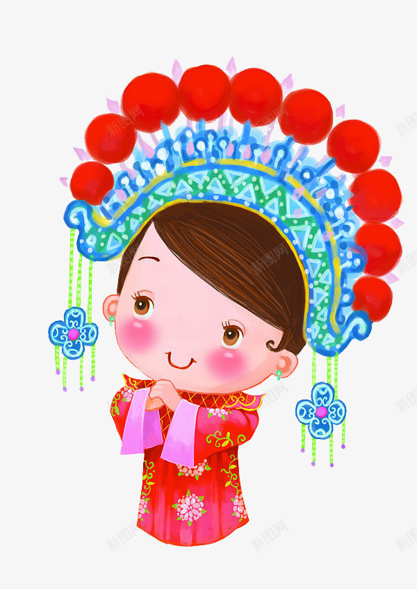 中国风新娘图png免抠素材_88icon https://88icon.com 卡通 古代风 可爱的 喜娘 拜年 新娘 漂亮的