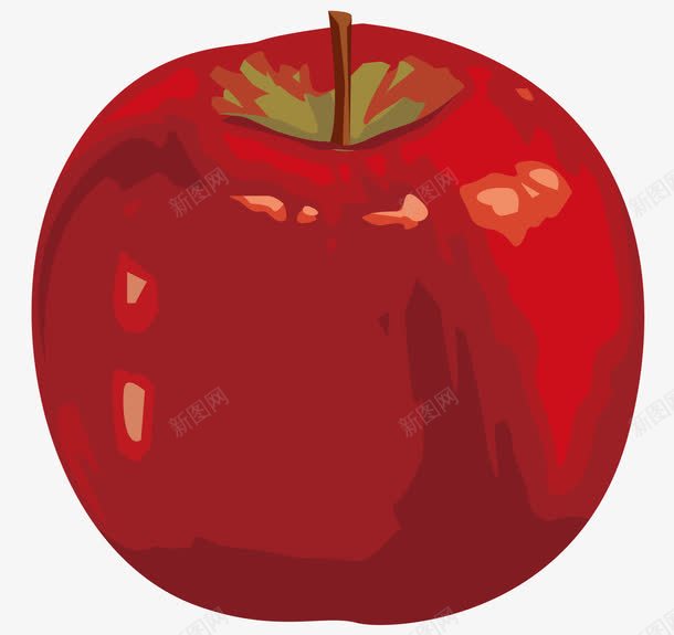 红色的苹果png免抠素材_88icon https://88icon.com 手绘苹果 新鲜的水果 水果 水果蔬菜 红色的苹果 苹果