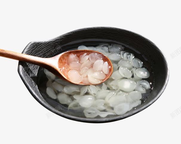 皂角米糖水png免抠素材_88icon https://88icon.com 产品实物 皂角米糖水 黑色瓷碗
