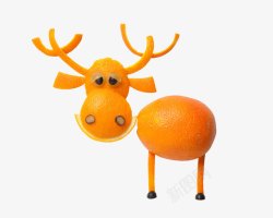 创意橘子小鹿素材