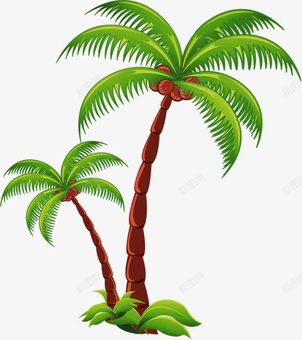 左倾的棕色树干椰子树png免抠素材_88icon https://88icon.com 左倾 树干 棕色 椰子树