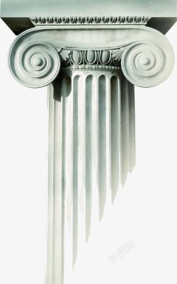 白色雕刻柱子素材