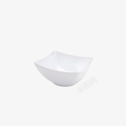 代字行梅洛白色石瓷沙拉碗素材