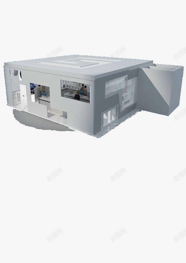 白色模型png免抠素材_88icon https://88icon.com 产品 体验店 塑料的 客户体验 小型的 模型 白色体验店