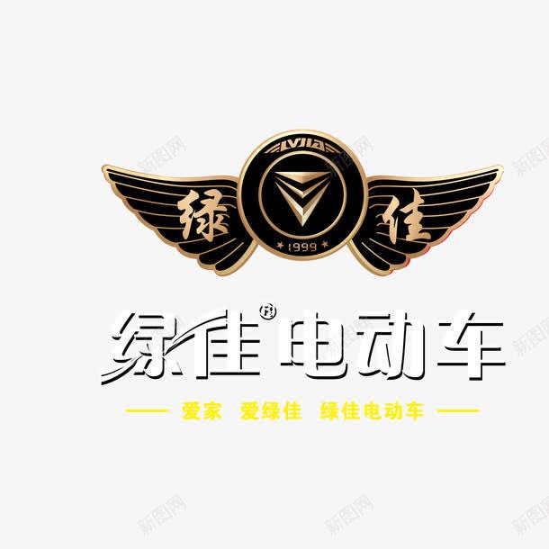 绿佳电动车标志矢量图ai免抠素材_88icon https://88icon.com 标志 电动车 绿佳 矢量图