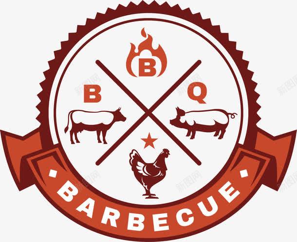 BBQ标签png免抠素材_88icon https://88icon.com BBQ 圆形 标签 烤肉 烧烤 矢量图案 餐饮