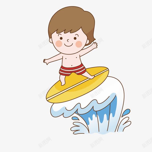 在海上冲浪的小孩png免抠素材_88icon https://88icon.com 冲浪 小孩 海上