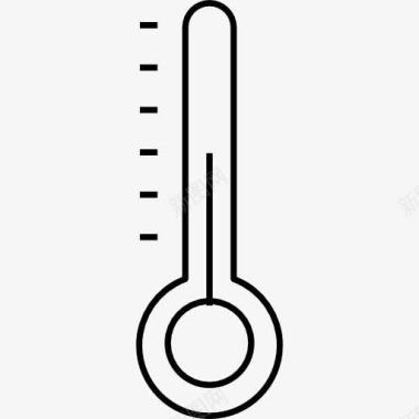 冷罩水银温度计测量温度图标图标