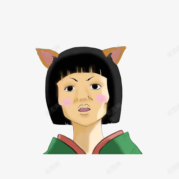 卡通害羞红晕的猫女孩png免抠素材_88icon https://88icon.com 卡通头像 害羞红晕 猫女孩 猫耳朵 粉色红晕