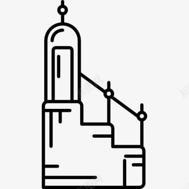 学校建筑矢量图伊斯兰minbar图标图标