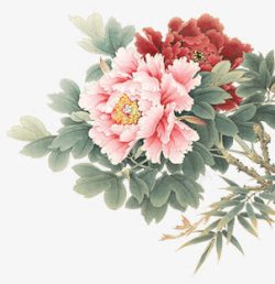 水彩画植物花朵装饰素材