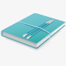 青色笔记本子素材