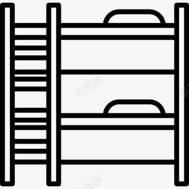 手绘家具床床图标图标