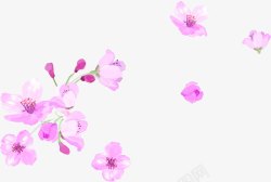 手绘粉色花朵海报教师节素材