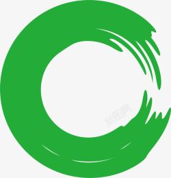 绿色创意圆形虚线圆素材