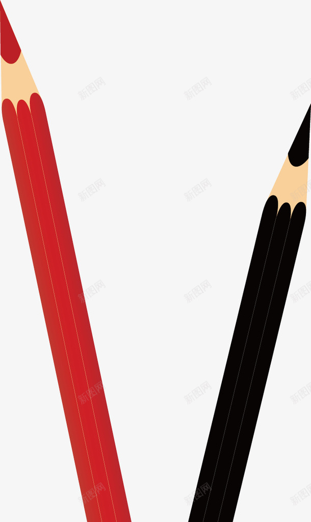 黑红色铅笔绘画元素矢量图ai免抠素材_88icon https://88icon.com 画笔 矢量图 绘画 铅笔矢量 黑红色 黑红色系