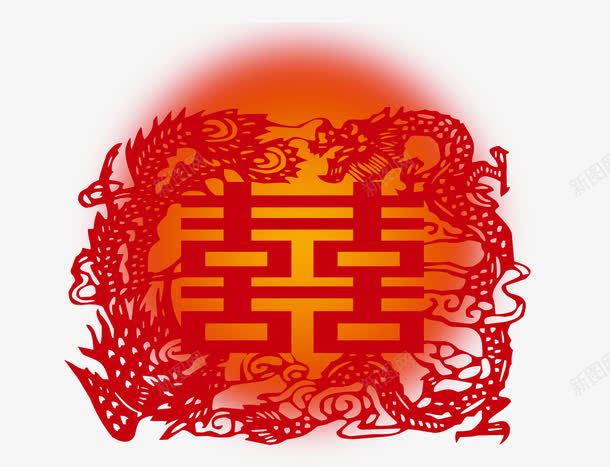 红色喜庆喜帖png免抠素材_88icon https://88icon.com PNG 免费 免费素材 剪纸 喜字 喜帖 红色