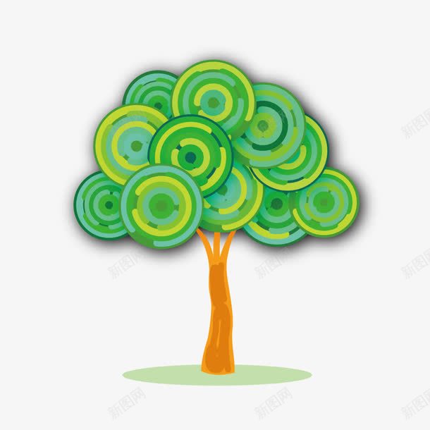绿色水彩树png免抠素材_88icon https://88icon.com 树 水彩树 矢量树